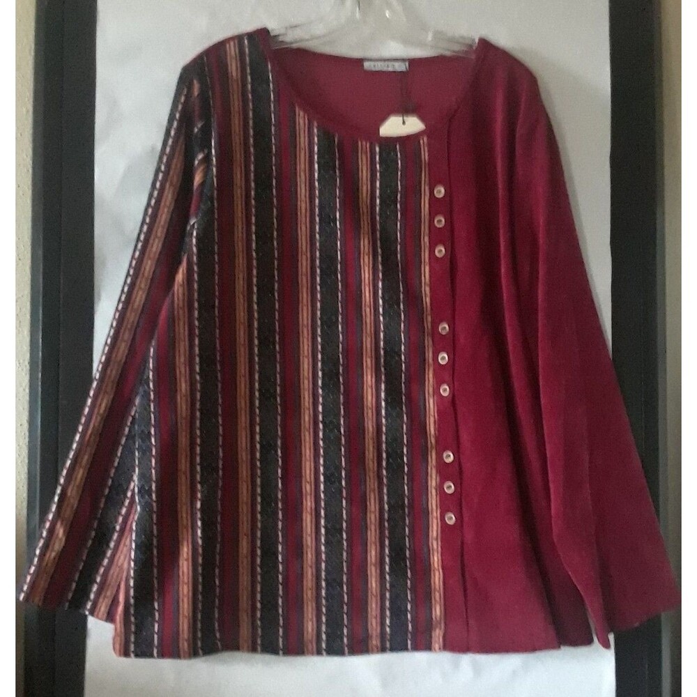 Cellabie Women's  Blue Long Sleeve Blouse 2XL  NWT